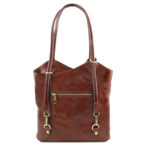 Patty - Leather convertible backpack shoulderbag